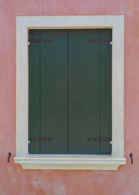 Green Italian shutters