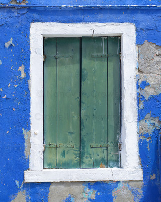 Burano Window Blue